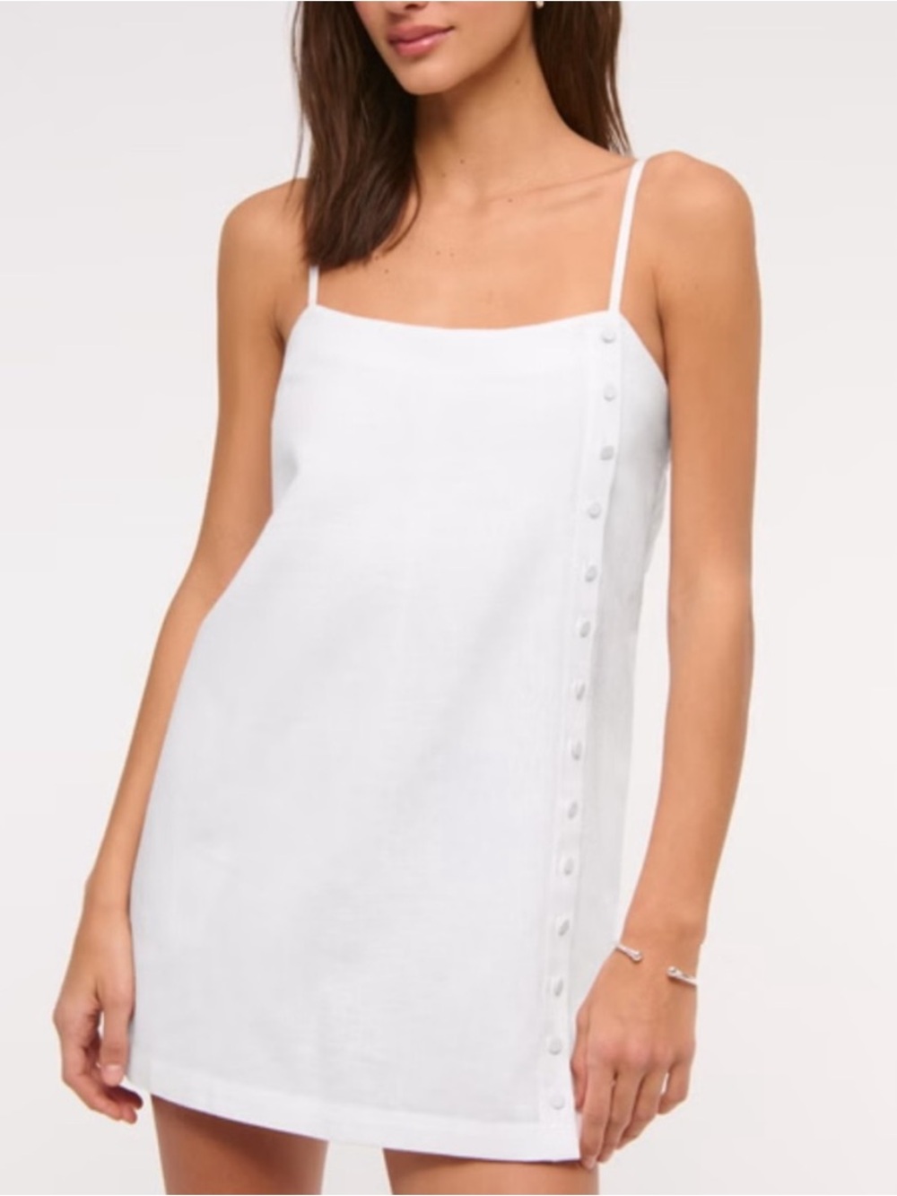 Abercrombie & Fitch White Mini Slip Dress